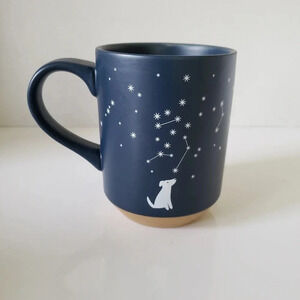 Pet Shop by Fringe Studio Blue/Tan Celestial Dog  Stoneware Mug.